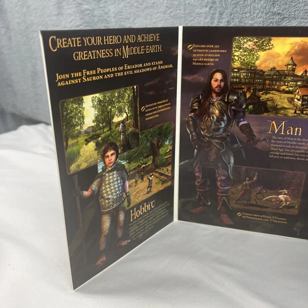 Lord of the Rings Online: Shadows of Angmar (PC, 2007) Disc 2 Only Extra Manuals